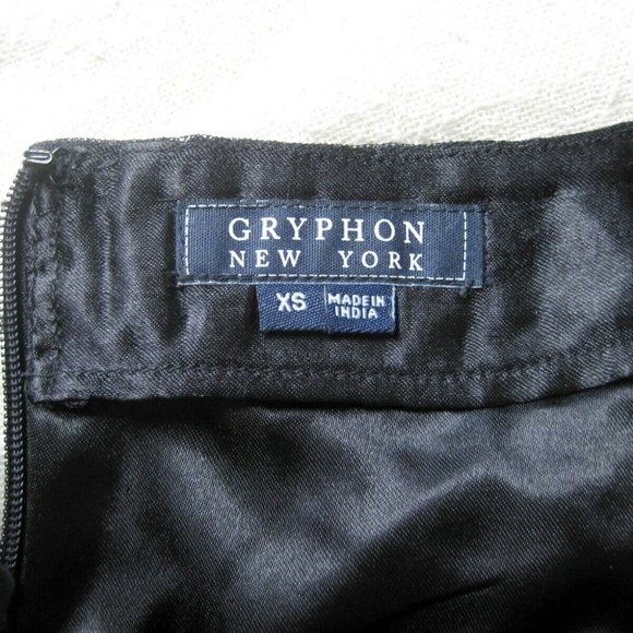 GRYPHON NEW YORK BLACK PEWTER GRAY METAL SEQUIN MESH OVERLAY MINISKIRT XS - Picture 2 of 4